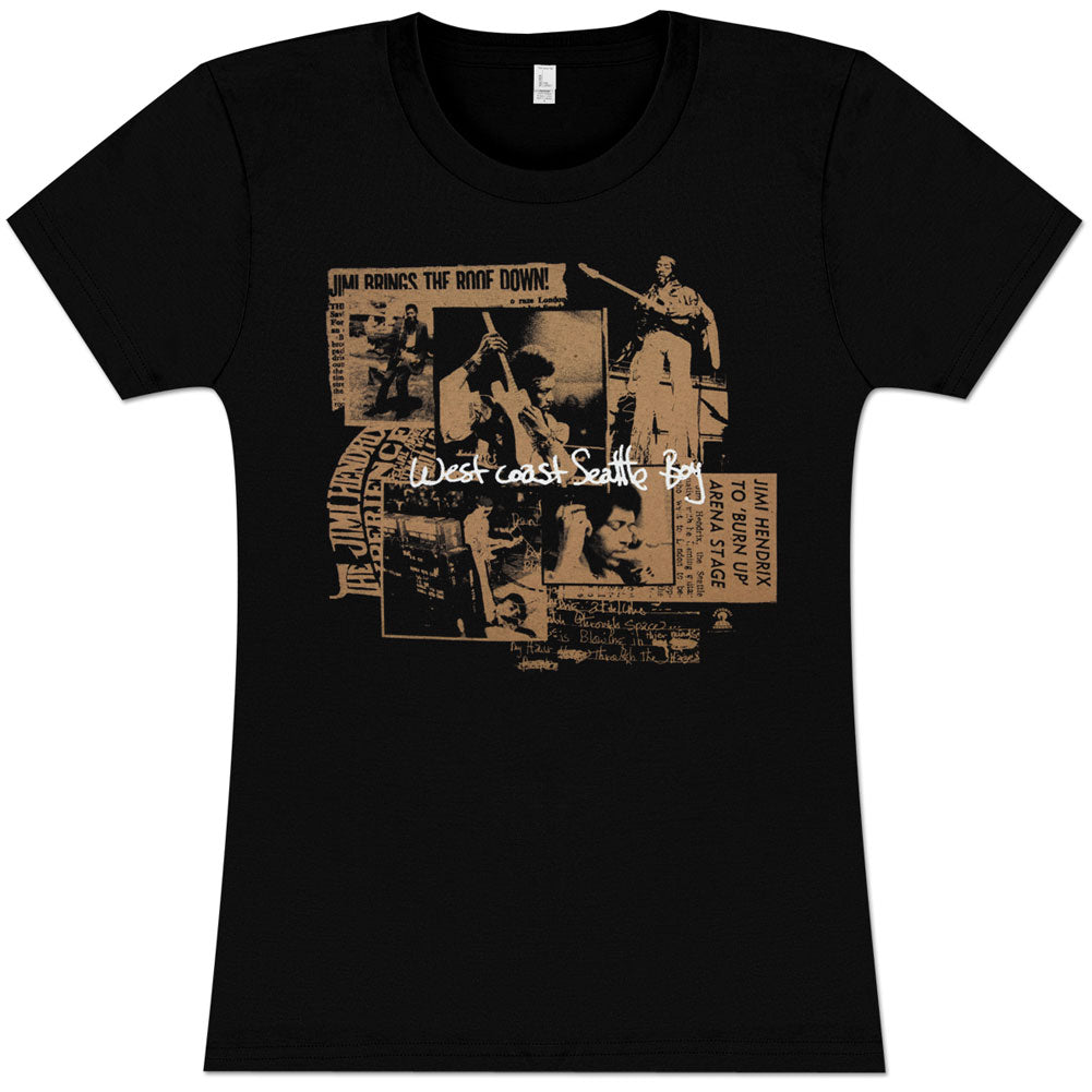 Jimi Hendrix - Seattle Boy Juniors T Shirt Juniors T-Shirts Jimi Hendrix   