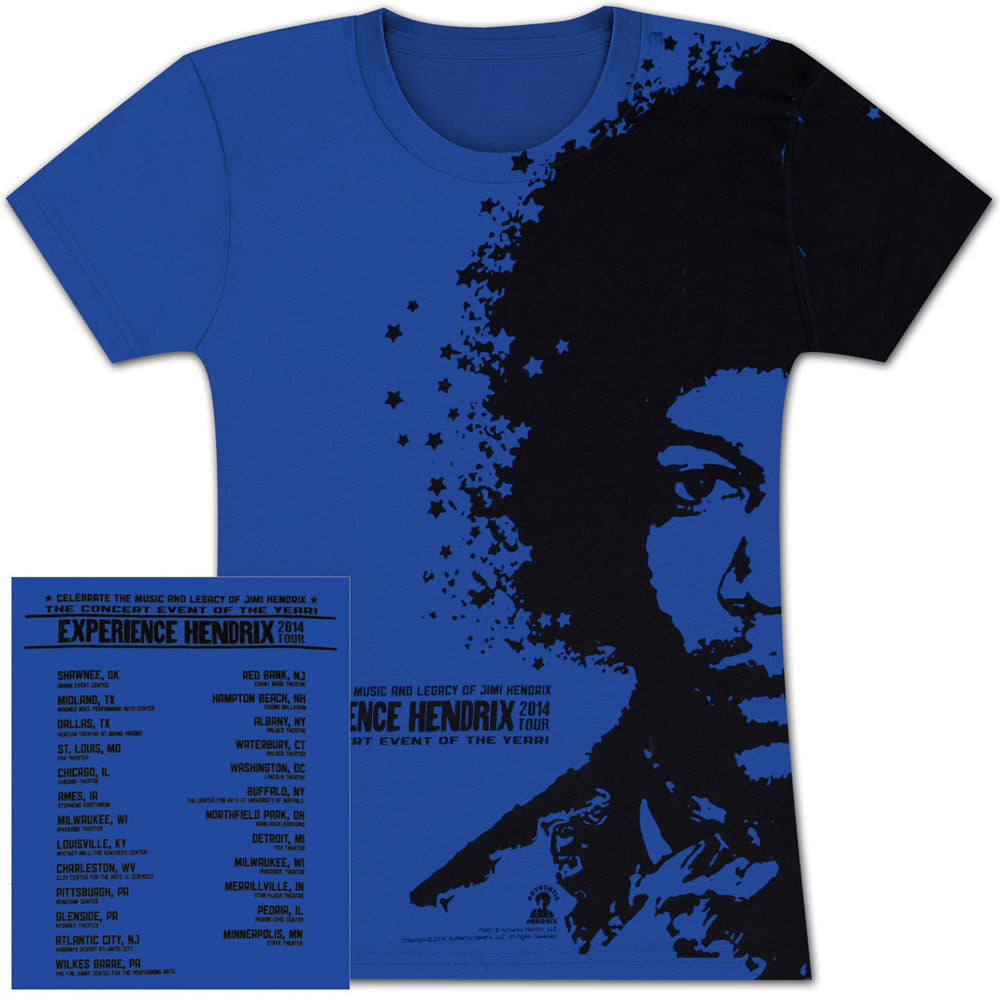 Jimi Hendrix - 2014 Experience Hendrix Juniors T Shirt Juniors T-Shirts Jimi Hendrix   