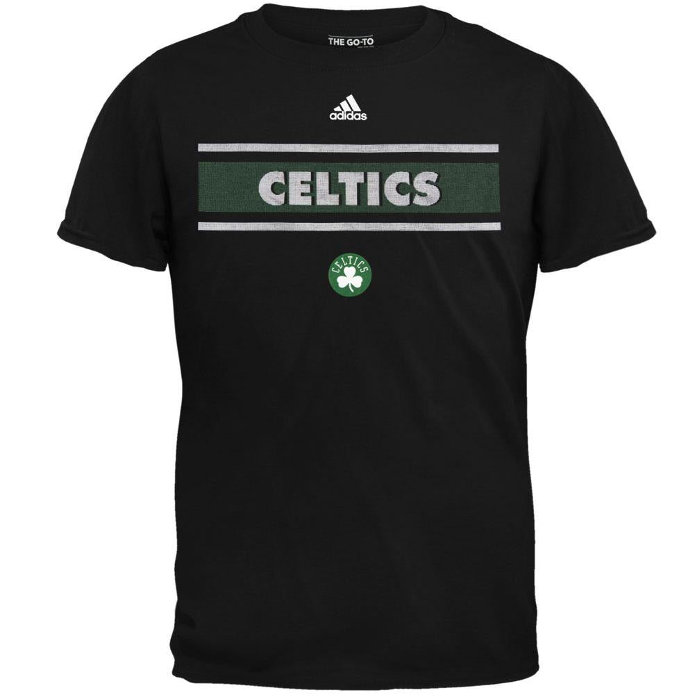 Boston Celtics - Tip Off Earn Your Stripes Adidas Mens T Shirt Men's T-Shirts Boston Celtics SM Black 