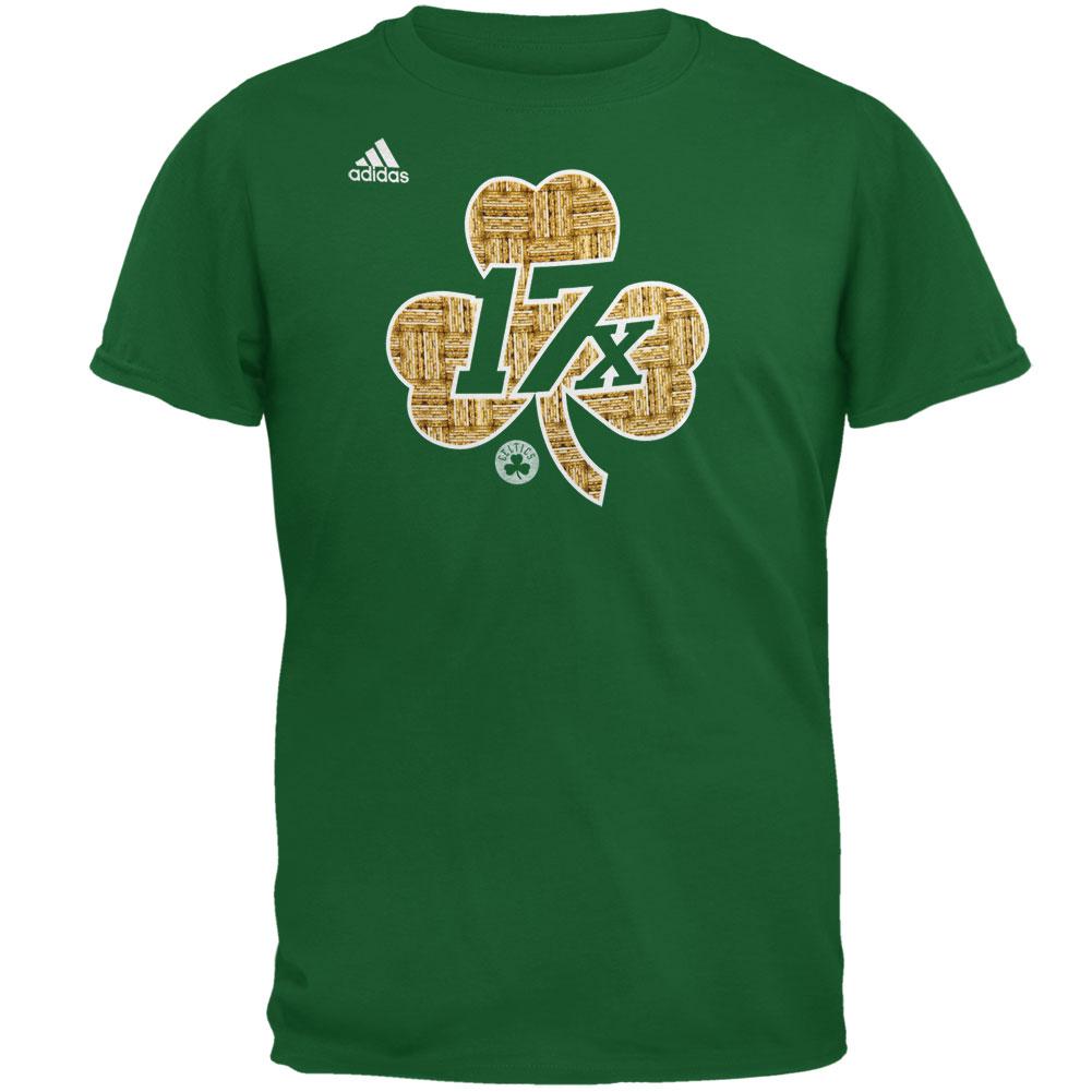 Boston Celtics - 17X Parquet Clover Mens T Shirt Men's T-Shirts Boston Celtics MD Kelly Green 