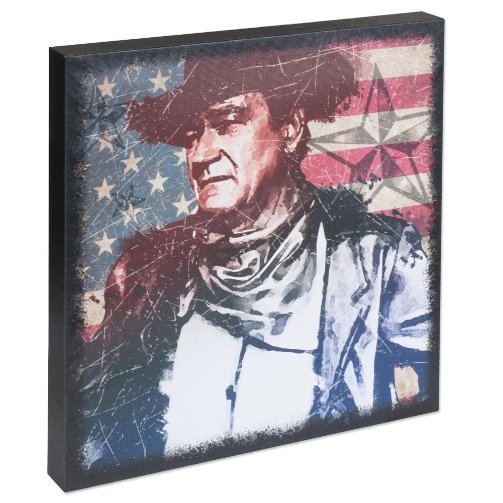 John Wayne - Patriot 15in X 15in Canvas Wall Art Framed Art John Wayne   