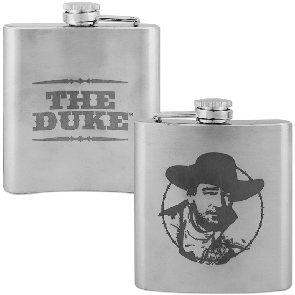 John Wayne - The Duke 6oz Stainless Steel Hip Flask Flasks John Wayne   