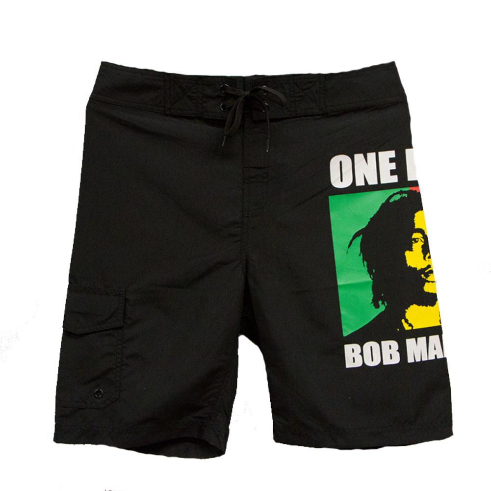 Bob Marley - One Love Men Board Shorts Men's Swim Trunks & Board Shorts Bob Marley SM Black 