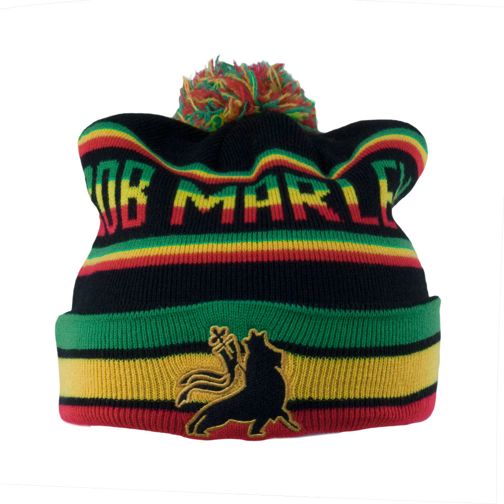 Bob Marley One Love Adult Beanie Knit Hat Beanies Bob Marley   