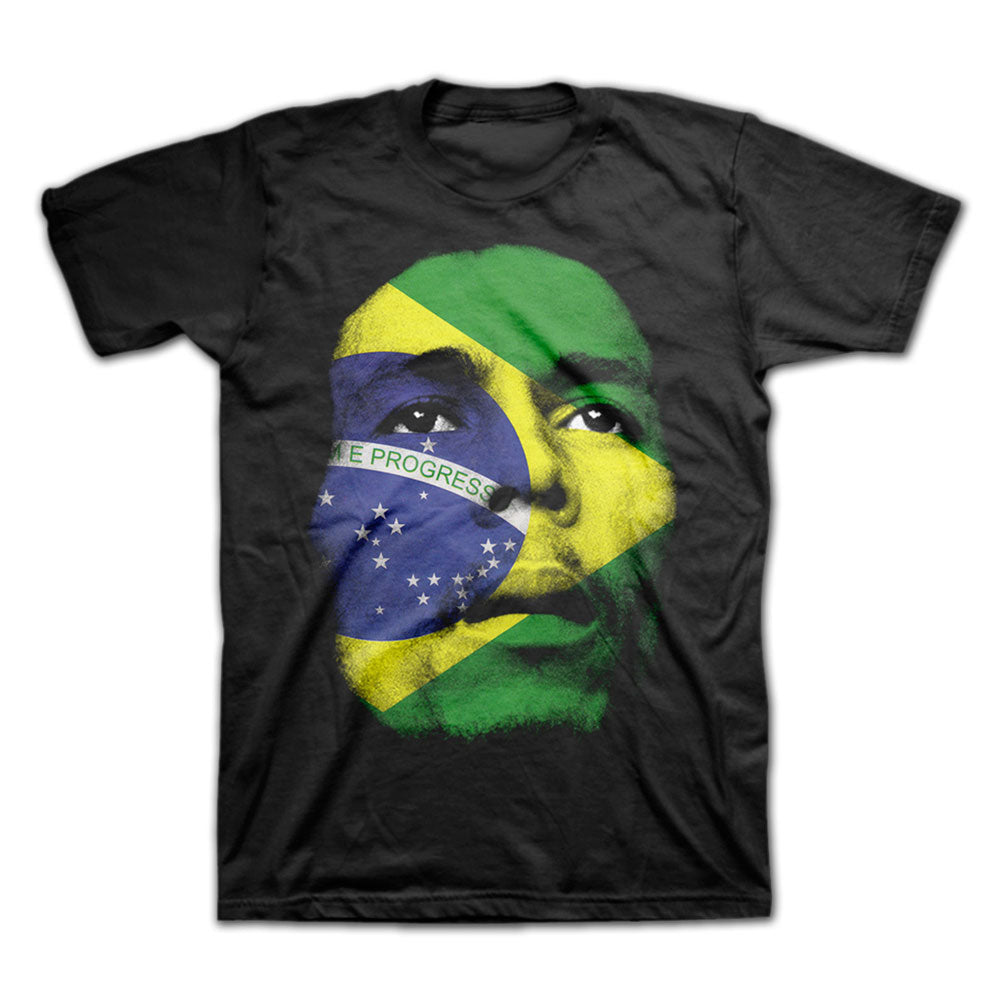 Bob Marley - World Cup Brazil Face Mens T Shirt Men's T-Shirts Bob Marley   