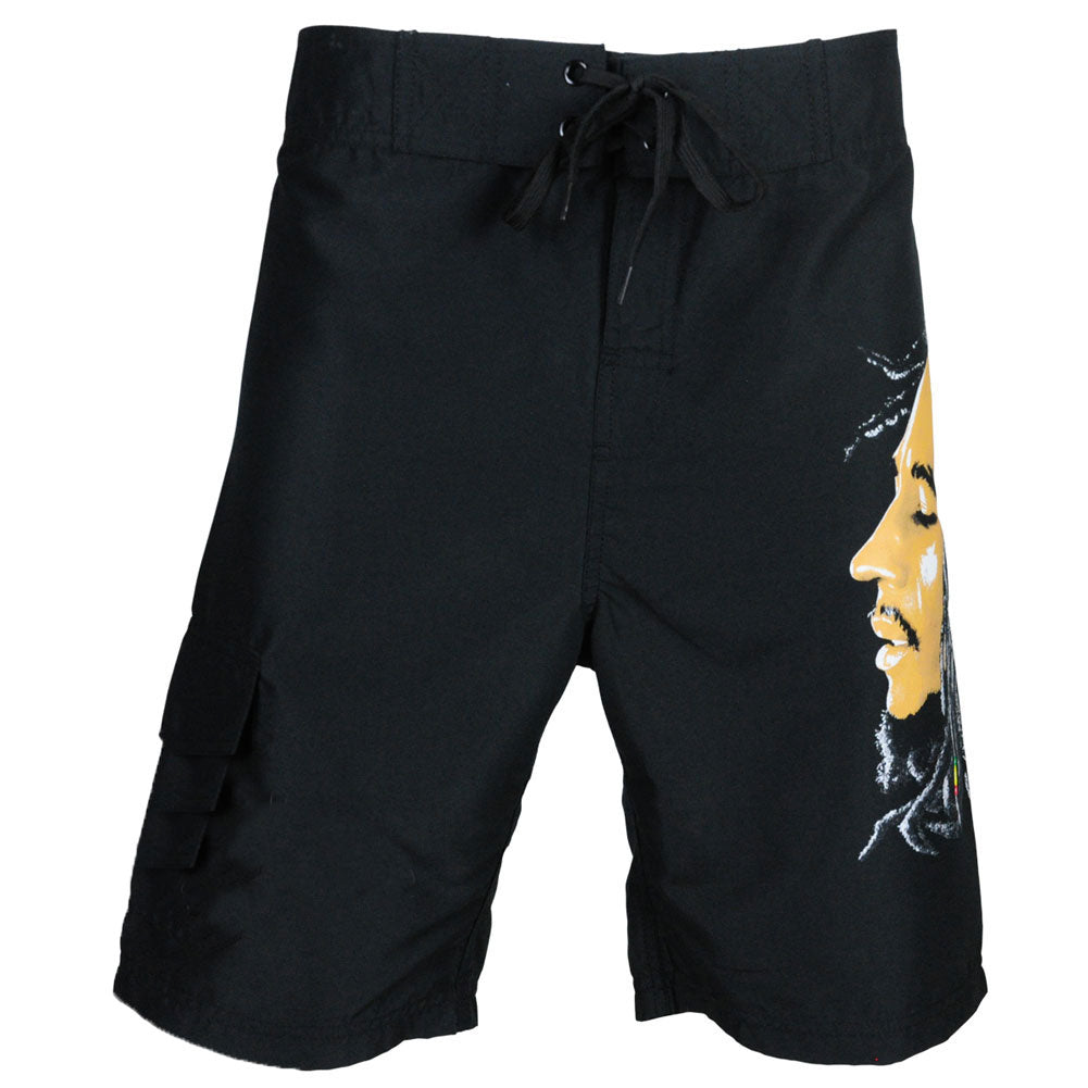 Bob Marley - Profile Mens Board Shorts Men's Swim Trunks & Board Shorts Bob Marley   