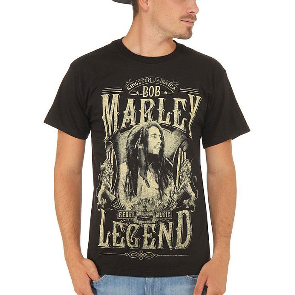 Bob Marley - Rebel Legend Mens T Shirt Men's T-Shirts Bob Marley   