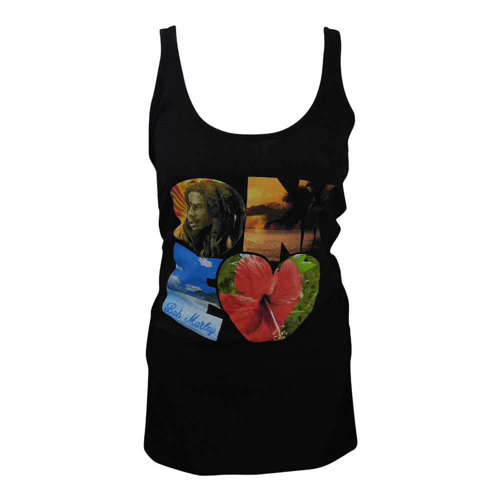 Bob Marley - One Heart Juniors Tank Top Juniors Tank Tops Bob Marley   