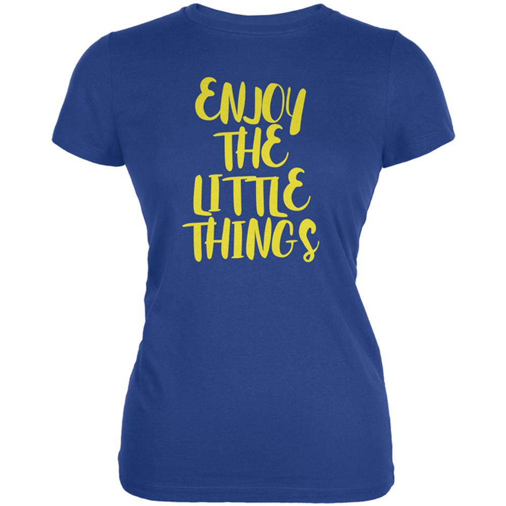 Enjoy The Little Things Juniors Soft T Shirt Juniors T-Shirts Old Glory 2XL Royal 