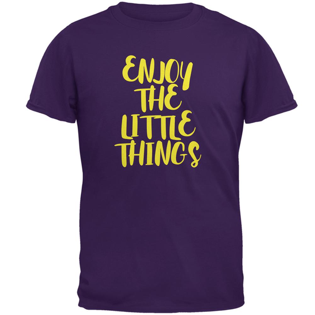 Enjoy The Little Things Mens T Shirt Men's T-Shirts Old Glory 2XL Purple 