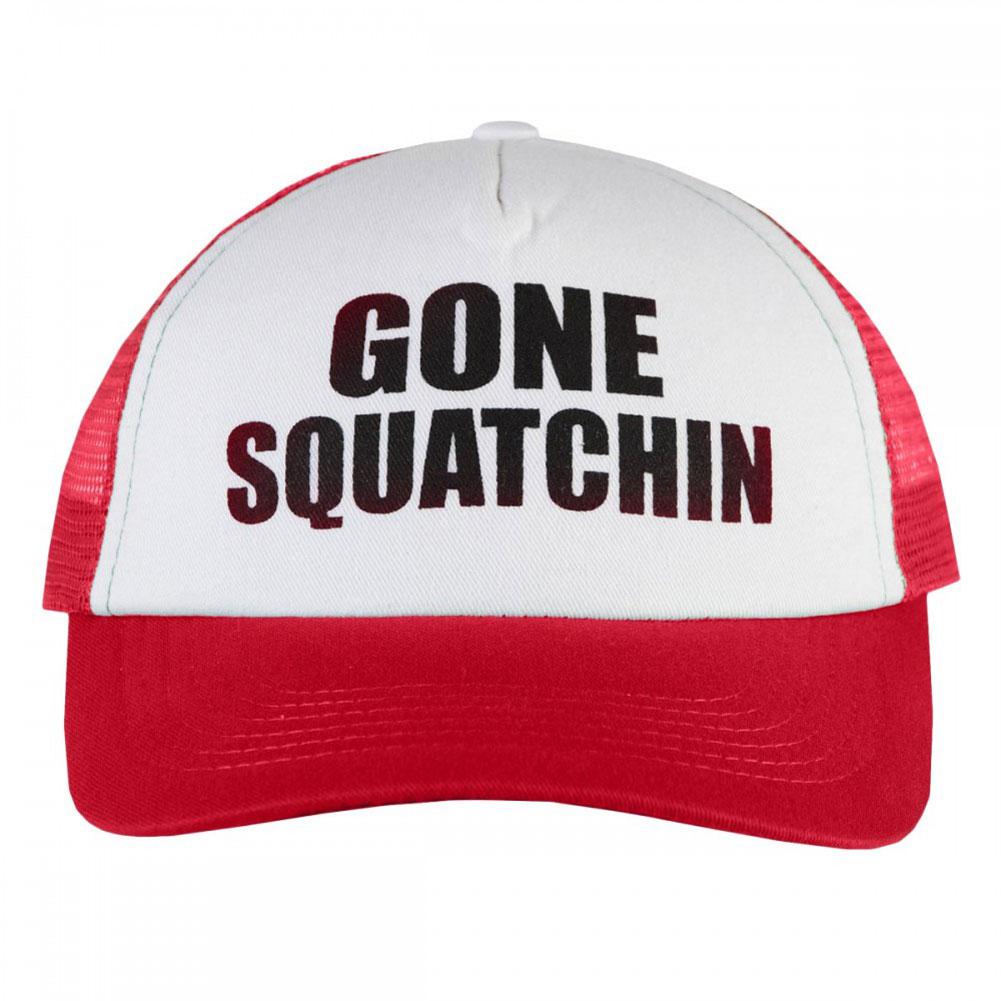 Finding Bigfoot - Gone Squatchin Trucker Cap Trucker Caps Finding Bigfoot OS White-Red 