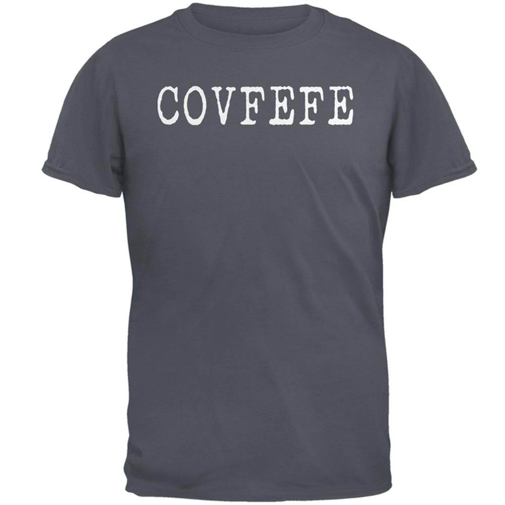 Negative Press Covfefe President Donald Trump Mens T Shirt Men's T-Shirts Old Glory 2XL Charcoal 