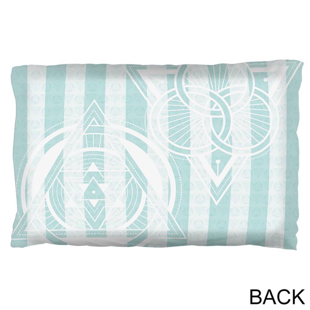 Summer Sacred Geometry Teal Stripes Pillow Case Pillowcases Old Glory   