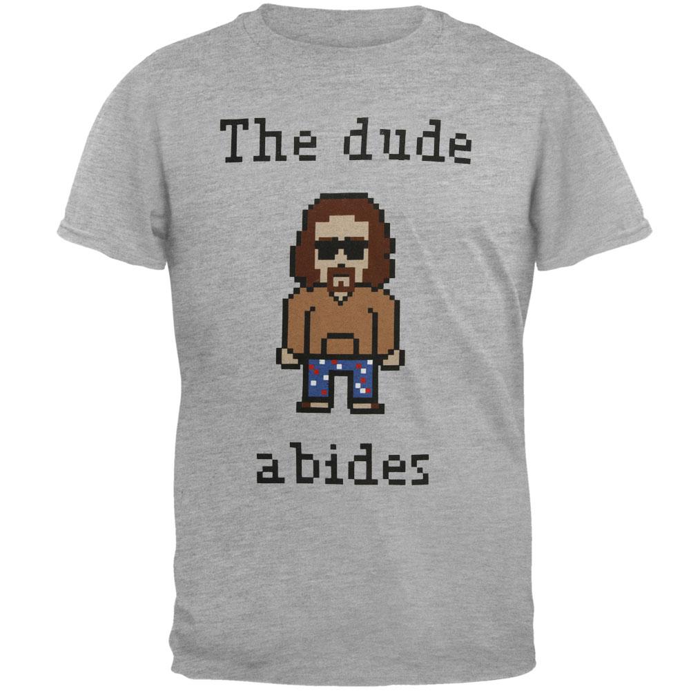 The Big Lebowski - Needlepoint Dude Mens T Shirt Men's T-Shirts Old Glory MD Grey 