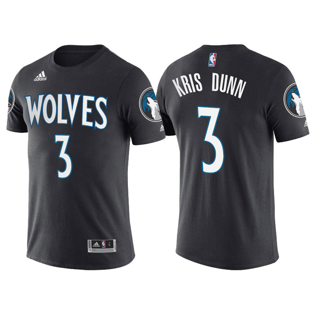 Minnesota Timberwolves - Kris Dunn Name And Number Alternate Road Mens T Shirt Men's T-Shirts Minnesota Timberwolves   