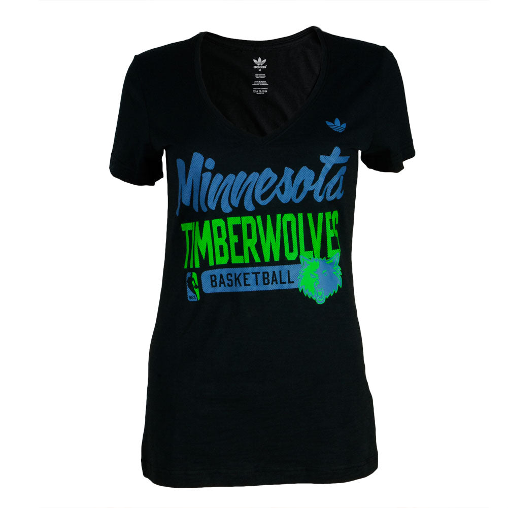 Minnesota Timberwolves - Meshed Well Juniors V-Neck T Shirt Juniors T-Shirts Minnesota Timberwolves   