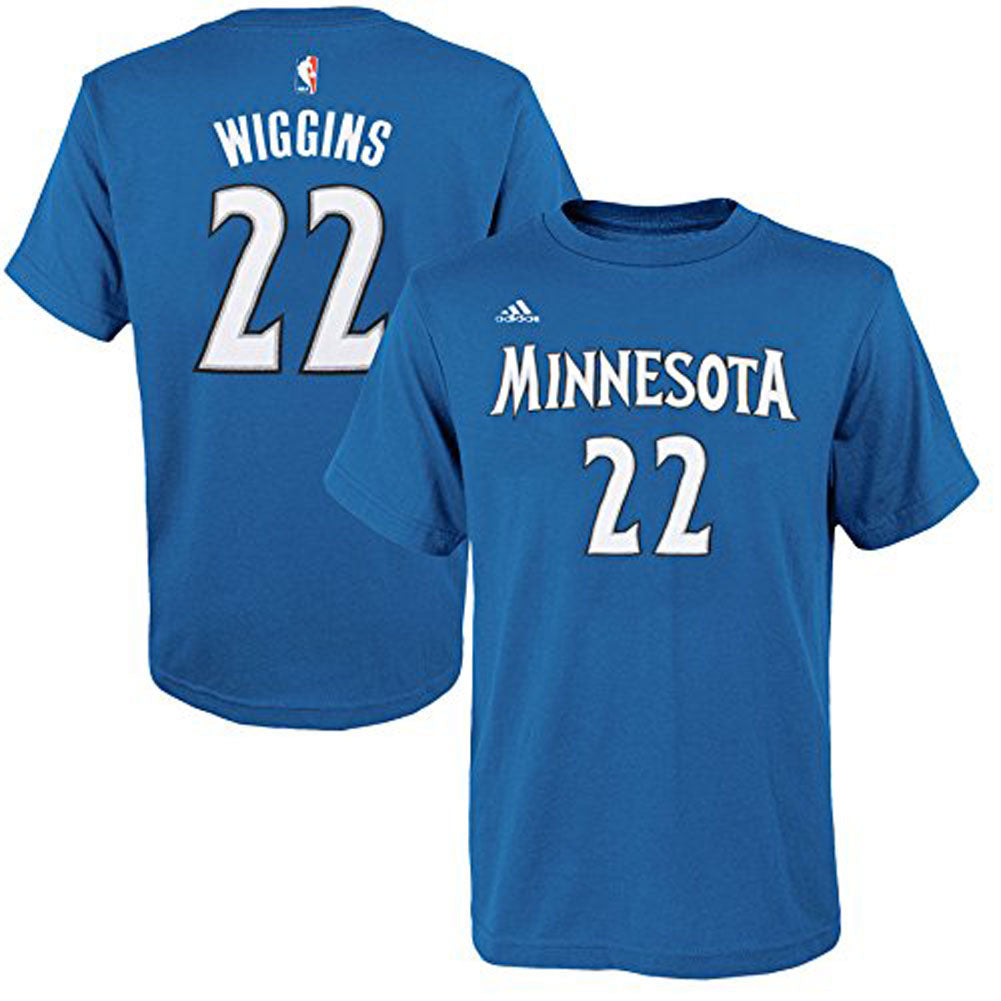 Minnesota Timberwolves - Wiggins Name And Number Road Mens T Shirt Men's T-Shirts Minnesota Timberwolves   