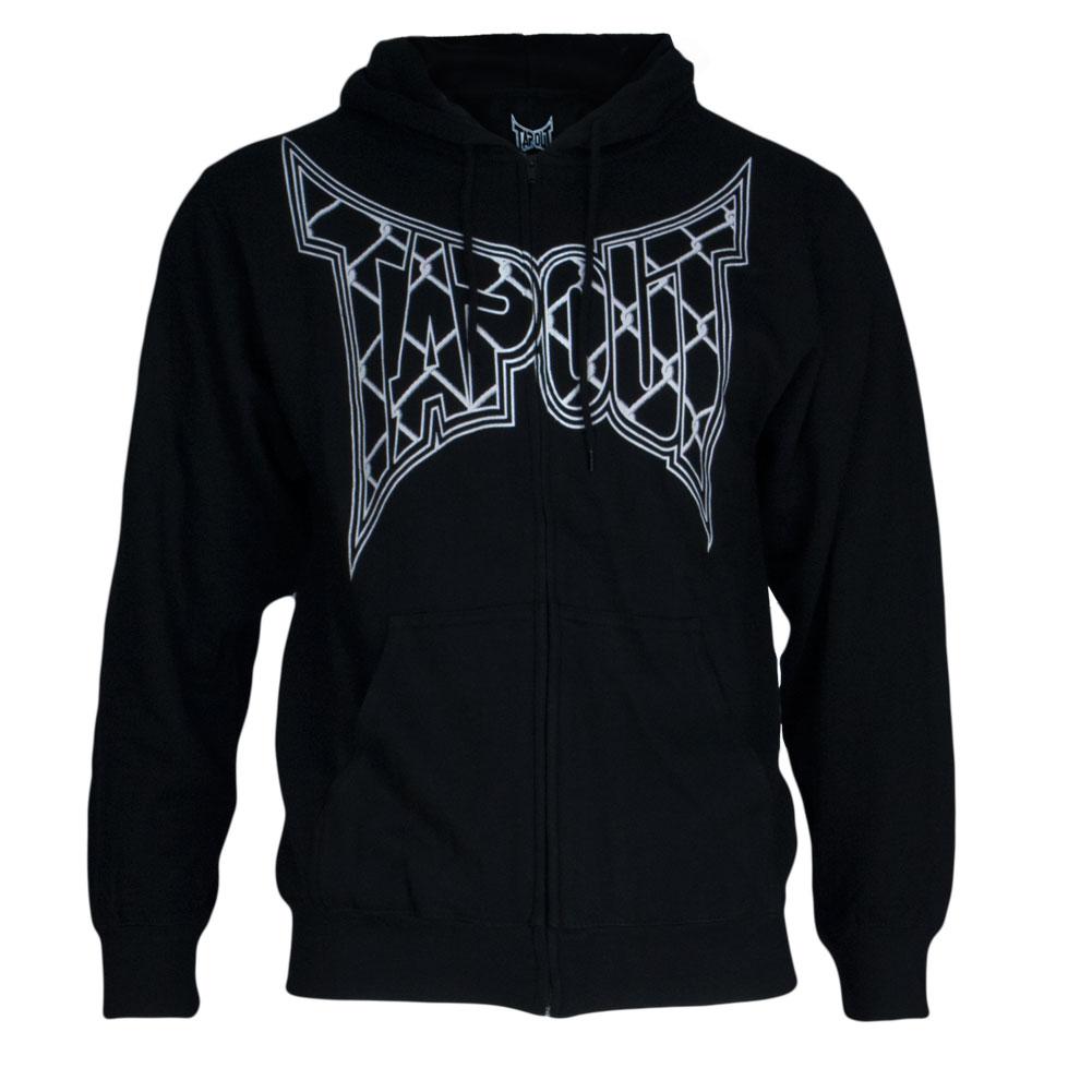 Tapout - Caged Mens Zip Hoodie Men's Hoodies TapouT Black SM 