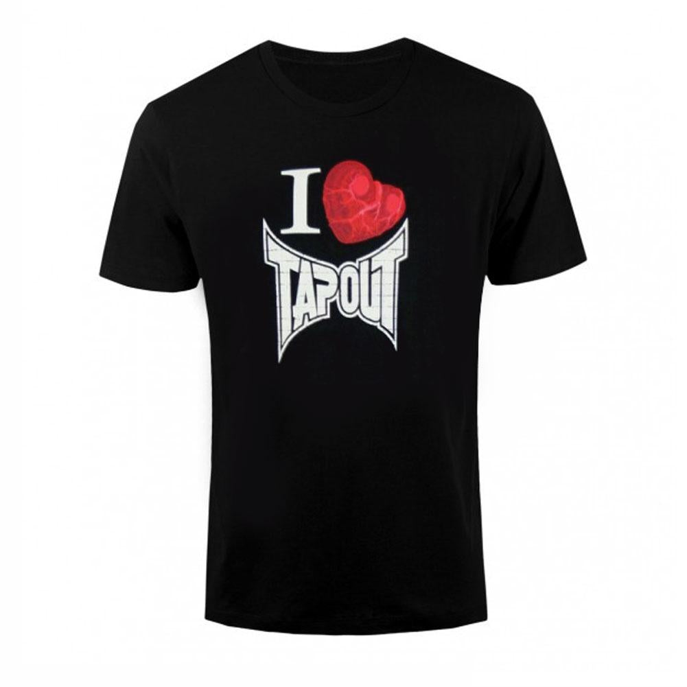 Tapout - I Heart Mens Soft T Shirt Men's T-Shirts TapouT MD Black 