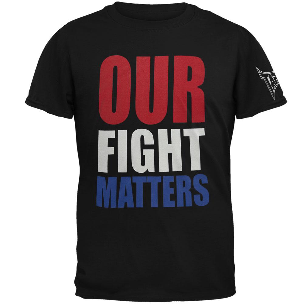 Tapout - Our Fight Matters Mens T Shirt Men's T-Shirts TapouT Black SM 