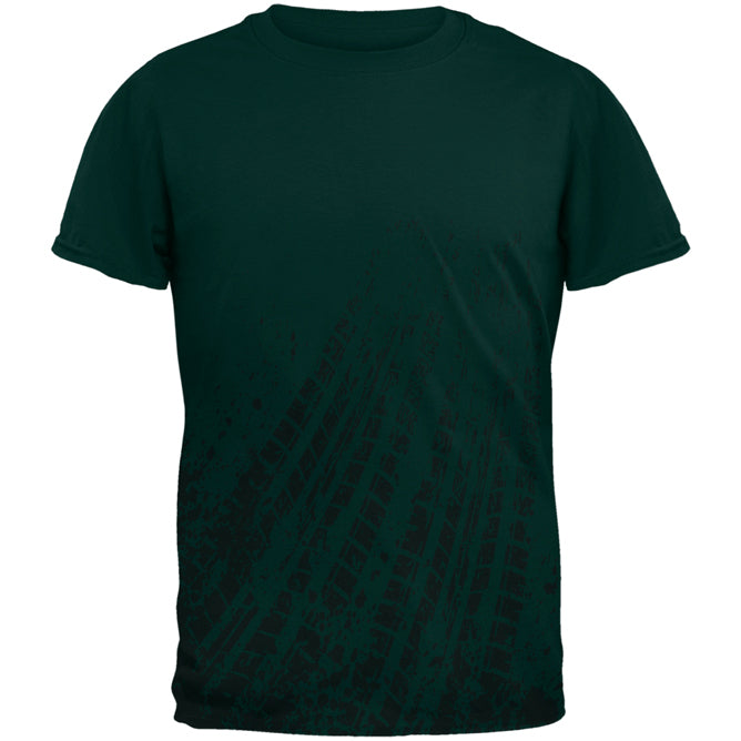 Off Road Mudding Truck Tire Tracks Mens T Shirt Men's T-Shirts Old Glory 2XL Dark Green 