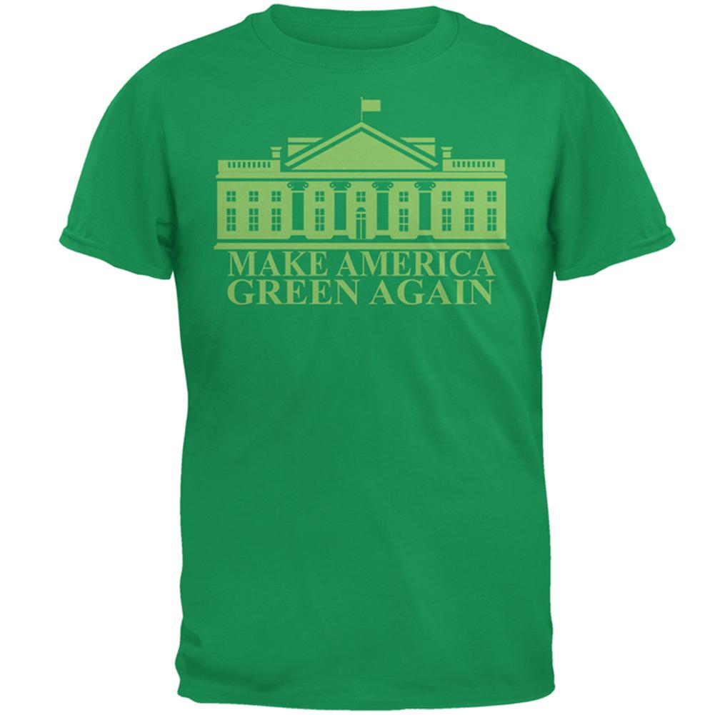 Make America Green Again White House Mens T Shirt Men's T-Shirts Old Glory 2XL Irish Green 