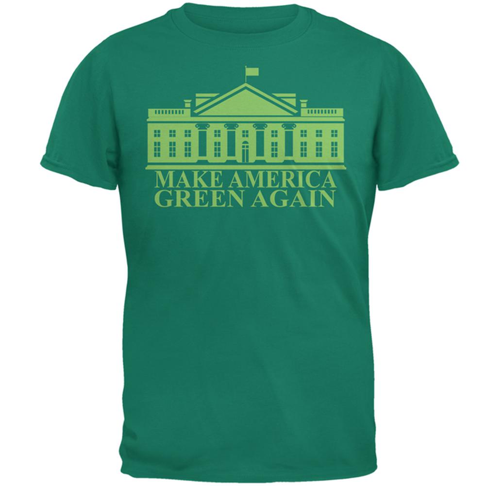 Make America Green Again White House Mens T Shirt Men's T-Shirts Old Glory 2XL Jade Dome 