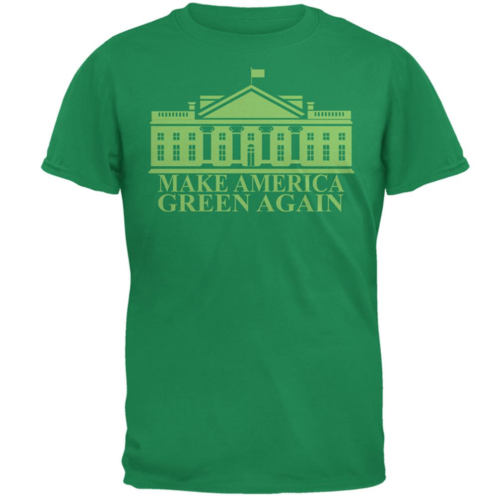 Make America Green Again White House Mens T Shirt Men's T-Shirts Old Glory 2XL Kelly Green 