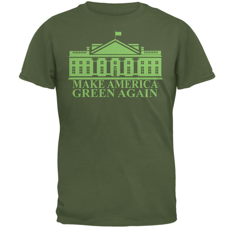 Make America Green Again White House Mens T Shirt Men's T-Shirts Old Glory 2XL Military Green 