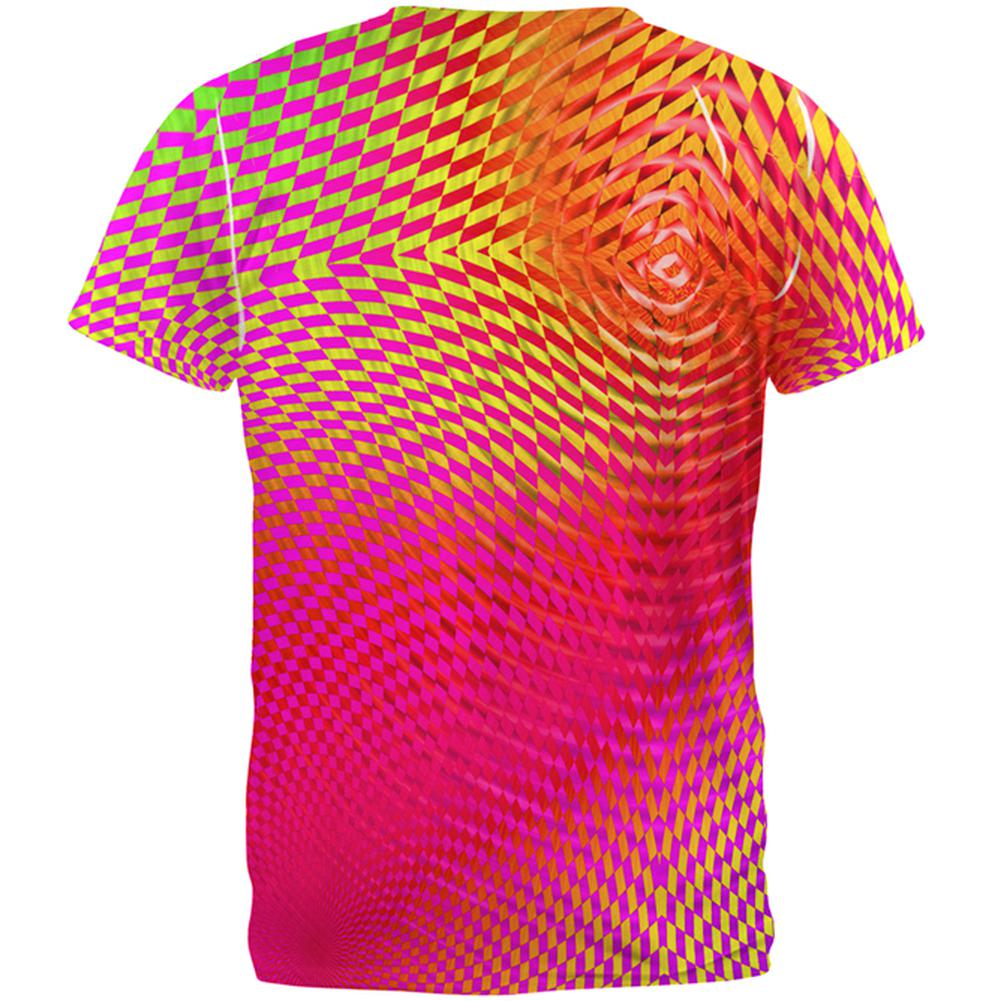 EDM Hypnotic Trance Rainbow Spiral All Over Mens T Shirt Men's T-Shirts Old Glory   