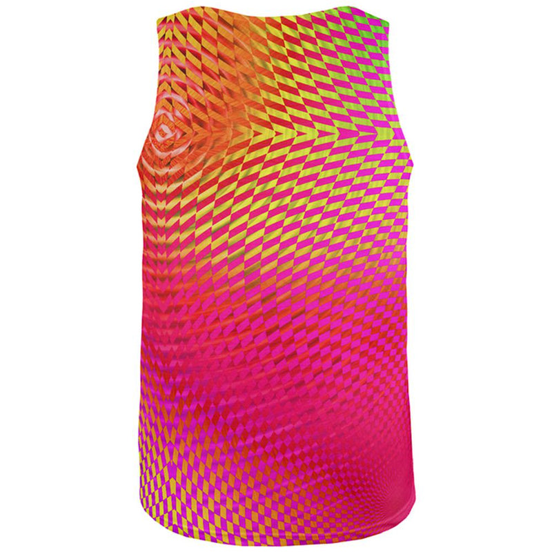 EDM Hypnotic Trance Rainbow Spiral All Over Mens Tank Top Men's Tank Tops Old Glory   