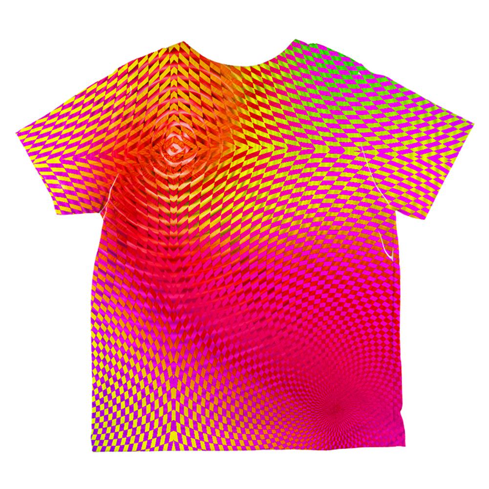 EDM Hypnotic Trance Rainbow Spiral All Over Toddler T Shirt Toddler T-Shirts Old Glory   