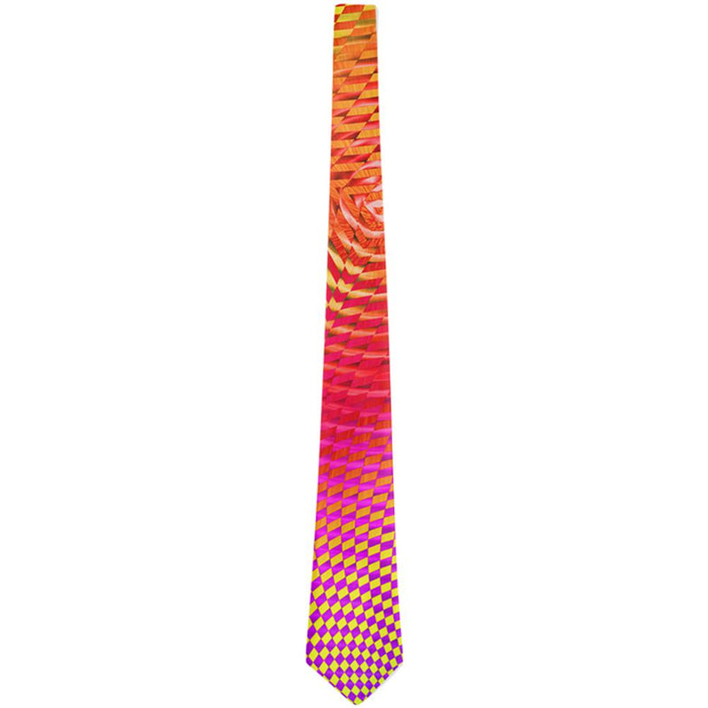 EDM Hypnotic Trance Rainbow Spiral All Over Neck Tie Ties Old Glory   