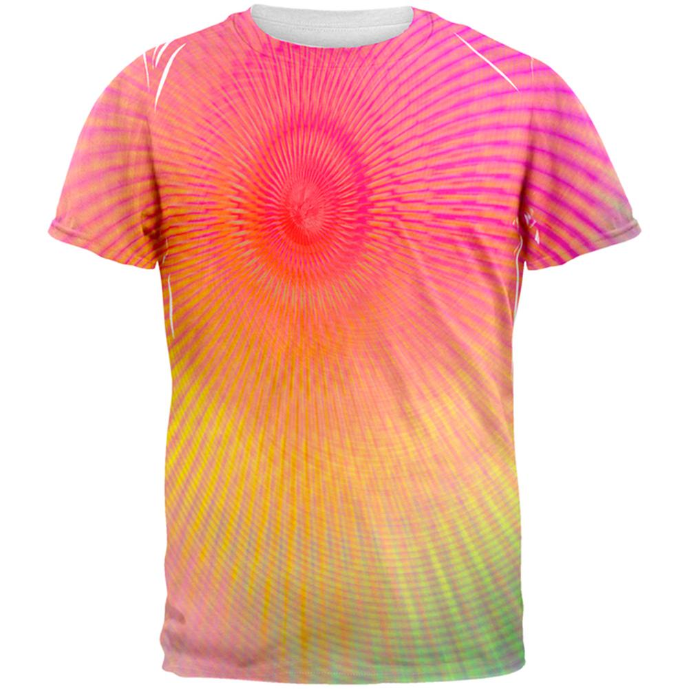 EDM Pastel Unicorn Rainbow Spiral All Over Mens T Shirt Men's T-Shirts Old Glory 2XL Multi 