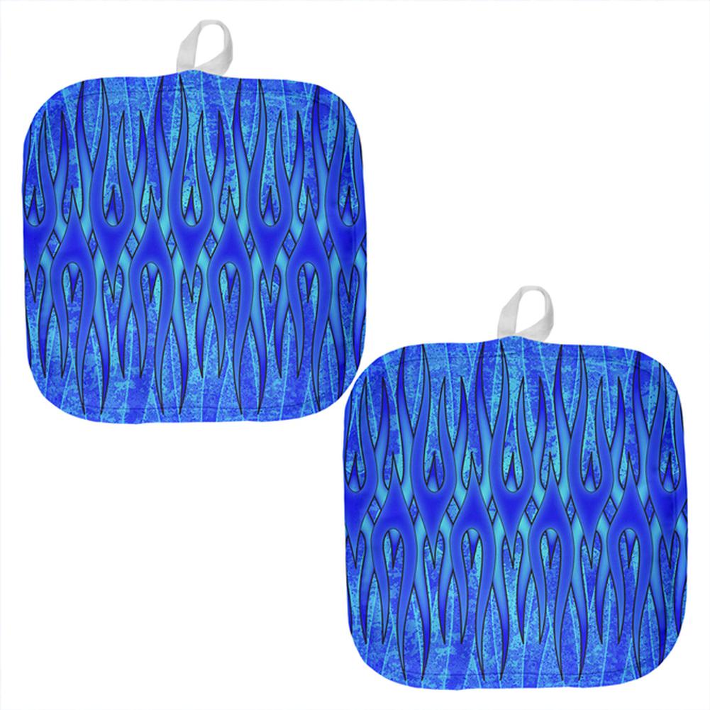 The Eternal Blue Flame All Over Pot Holder (Set of 2) Pot Holders Old Glory OS Multi 