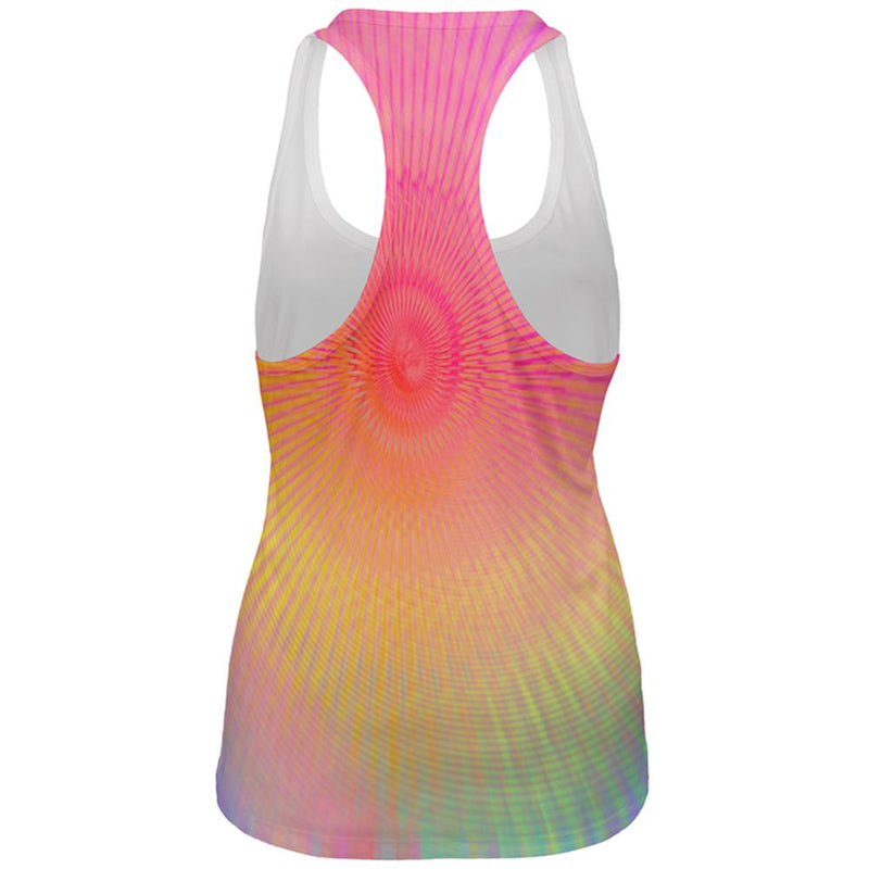 EDM Pastel Unicorn Rainbow Spiral All Over Womens Work Out Tank Top Women's Tank Tops Old Glory   