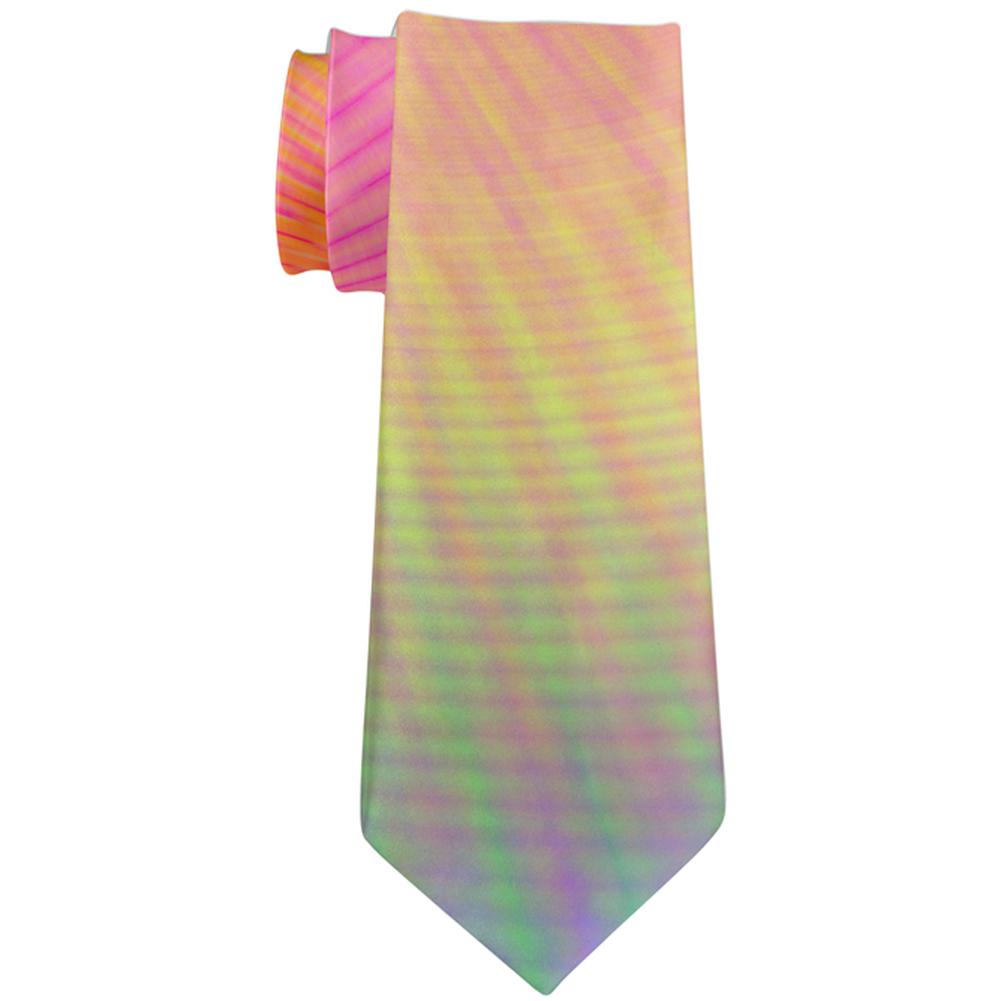 EDM Pastel Unicorn Rainbow Spiral All Over Neck Tie Ties Old Glory OS Multi 