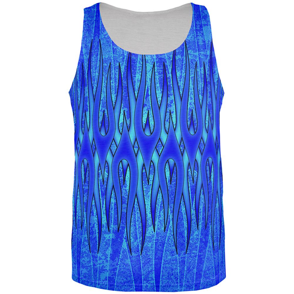 The Eternal Blue Flame All Over Mens Tank Top Men's Tank Tops Old Glory 2XL Multi 