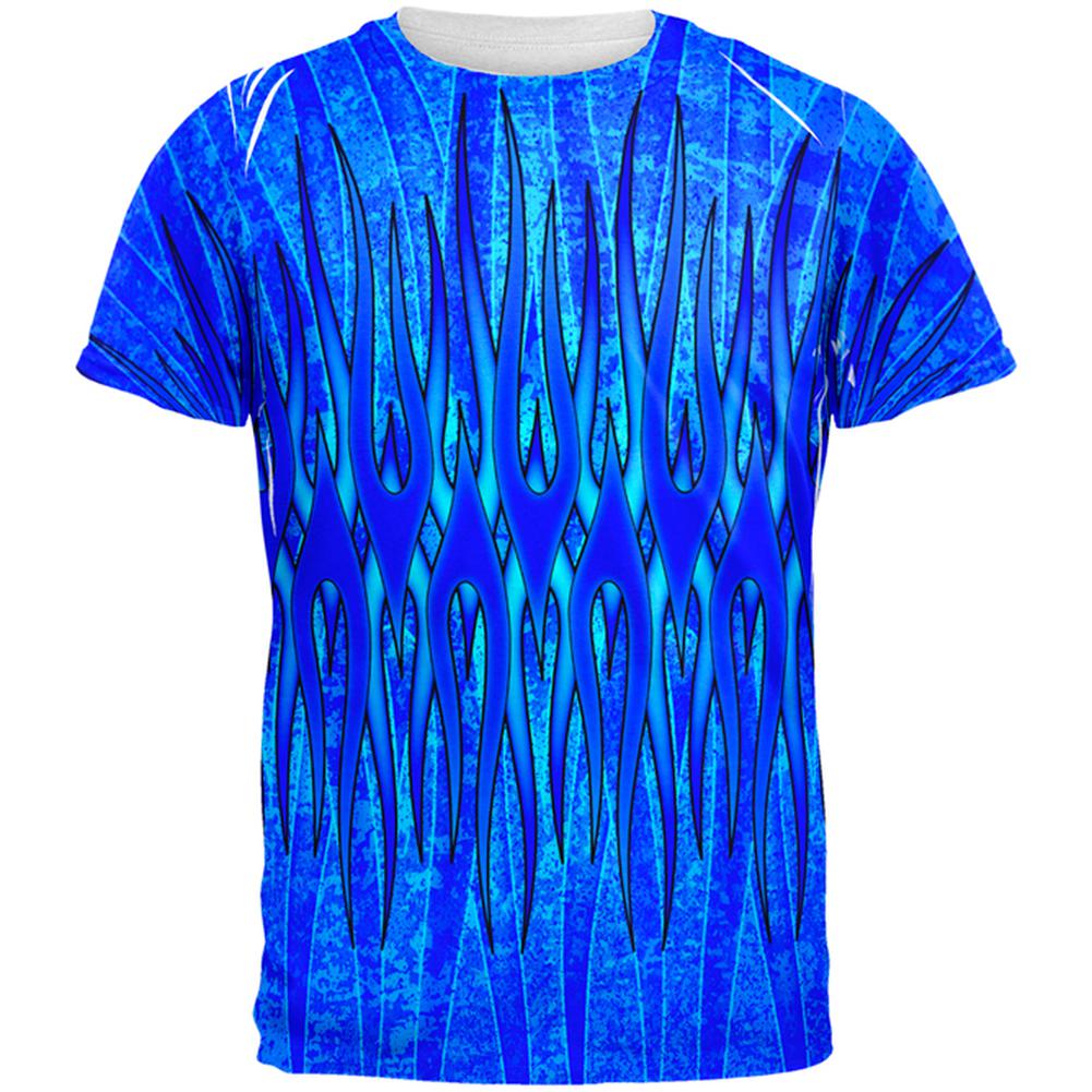 The Eternal Blue Flame All Over Mens T Shirt Men's T-Shirts Old Glory 2XL Multi 