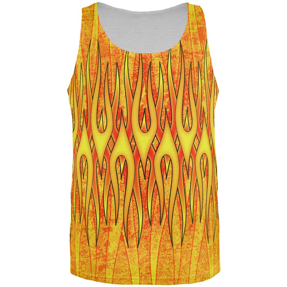 Flame On Fire Starter Pyromaniac All Over Mens Tank Top Men's Tank Tops Old Glory 2XL Multi 