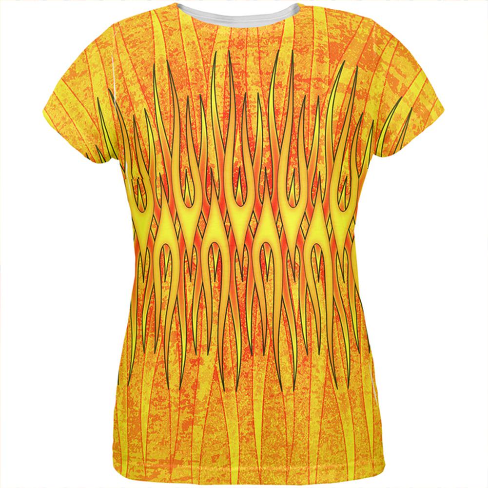 Flame On Fire Starter Pyromaniac All Over Womens T Shirt Women's T-Shirts Old Glory 2XL Multi 