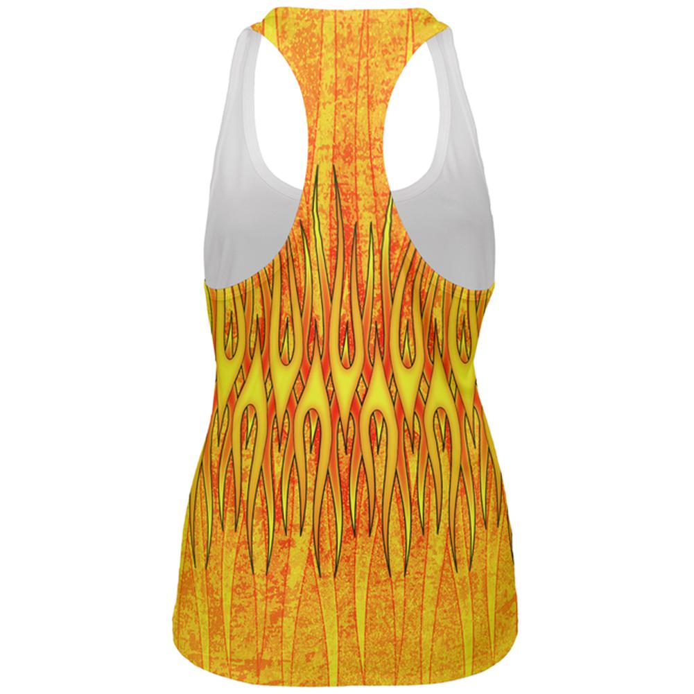 Flame On Fire Starter Pyromaniac All Over Womens Work Out Tank Top Women's Tank Tops Old Glory   