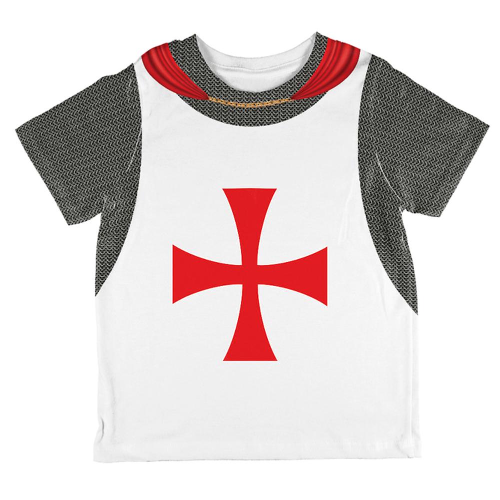 Halloween Knights Templar Armor Costume All Over Toddler T Shirt Toddler T-Shirts Old Glory 2T Multi 