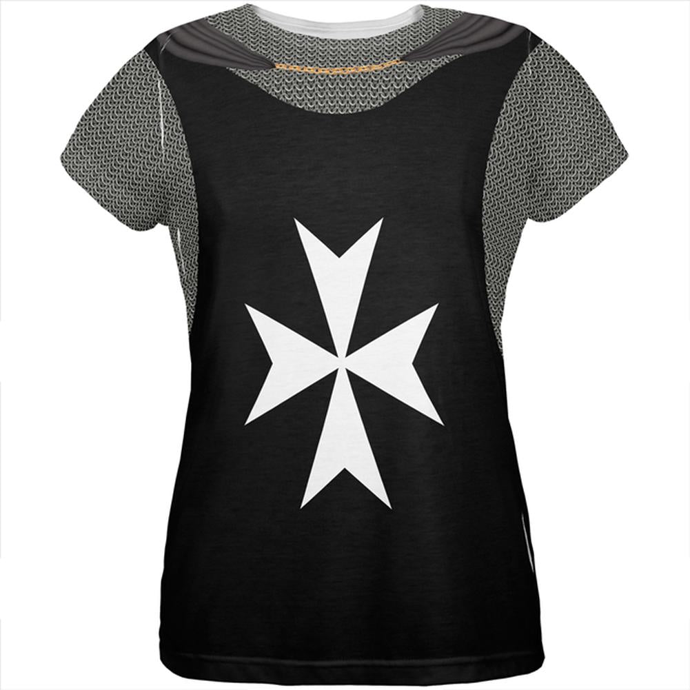 Halloween Knights Hospitaller Armor Costume All Over Womens T Shirt Women's T-Shirts Old Glory 2XL Multi 