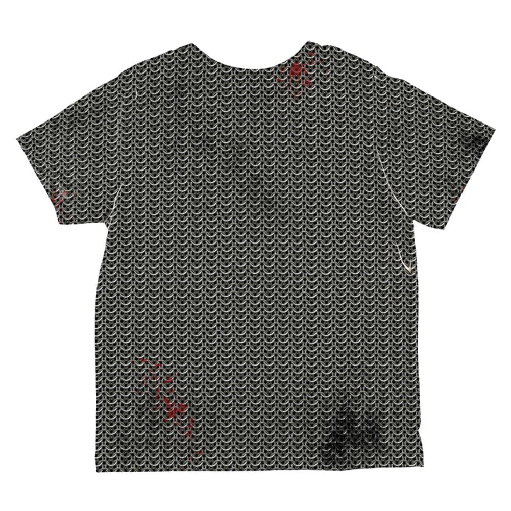 Halloween Battle Damage Chainmail Costume All Over Toddler T Shirt Toddler T-Shirts Old Glory   