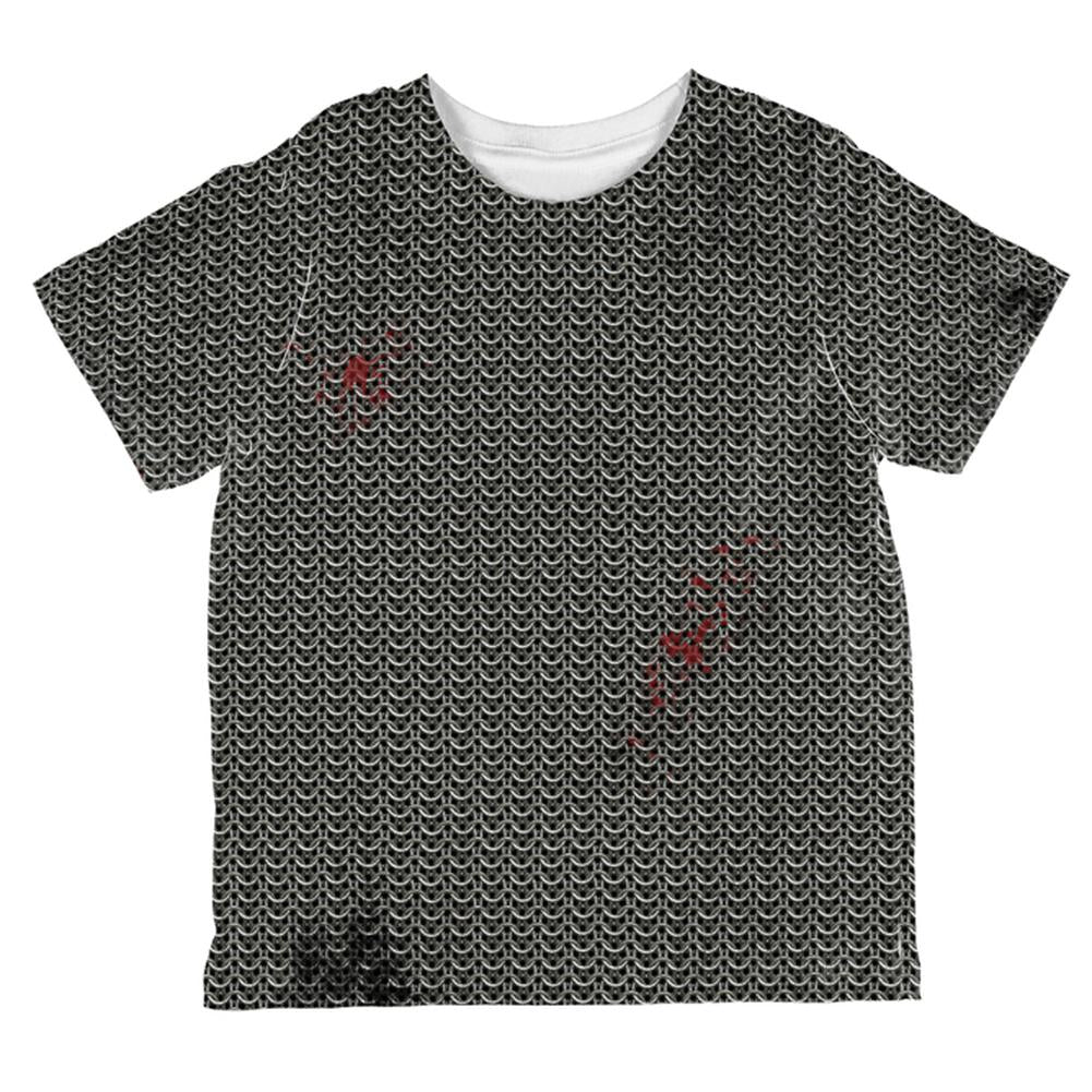 Halloween Battle Damage Chainmail Costume All Over Toddler T Shirt Toddler T-Shirts Old Glory 2T Multi 