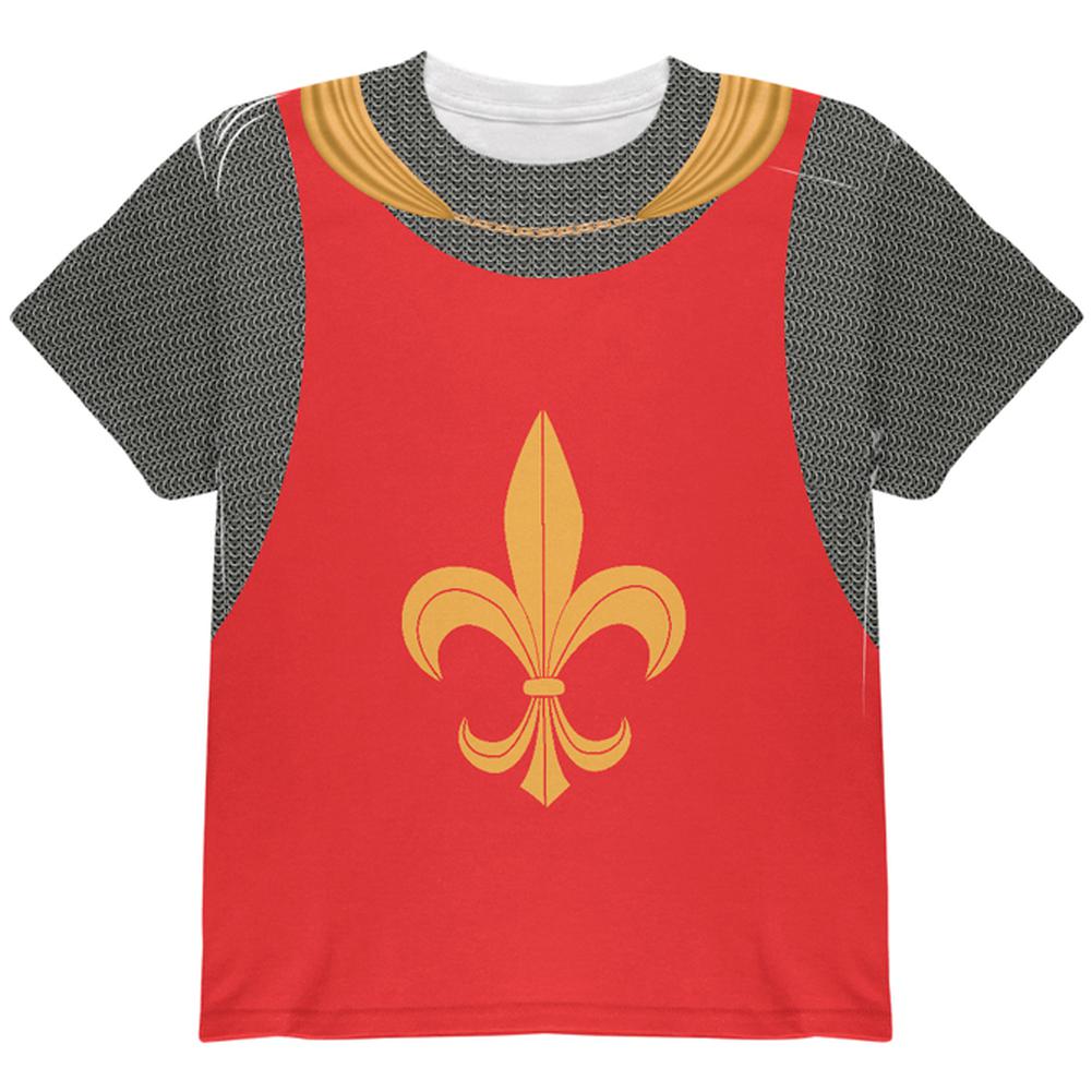 Halloween Knight Fleur-De-Lis Armor Costume All Over Youth T Shirt Youth T-Shirts Old Glory LG Multi 