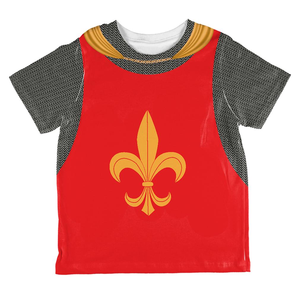 Halloween Knight Fleur-De-Lis Armor Costume All Over Toddler T Shirt Toddler T-Shirts Old Glory 2T Multi 