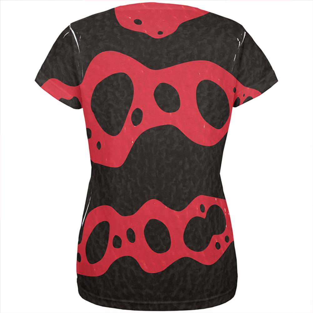 Halloween Costume Red Banded Poison Dart Frog Costume All Over Womens T Shirt Women's T-Shirts Old Glory   