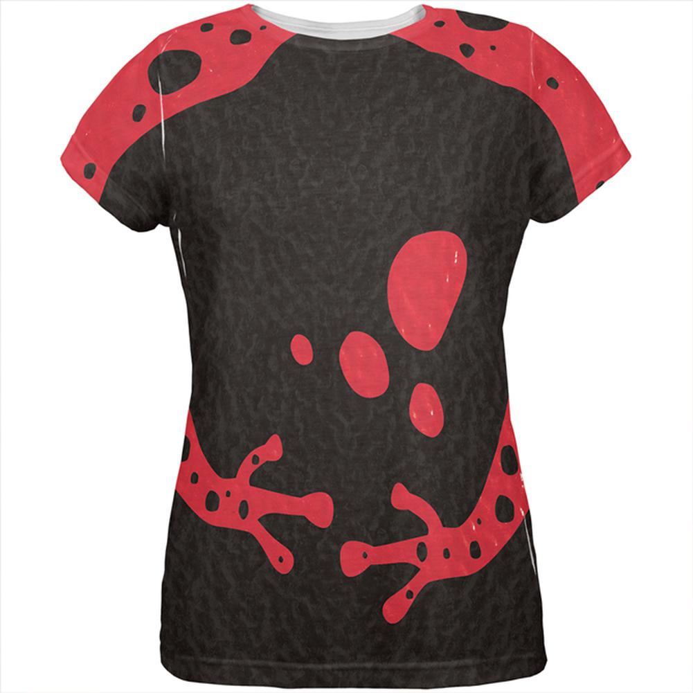 Halloween Costume Red Banded Poison Dart Frog Costume All Over Womens T Shirt Women's T-Shirts Old Glory LG Multi 